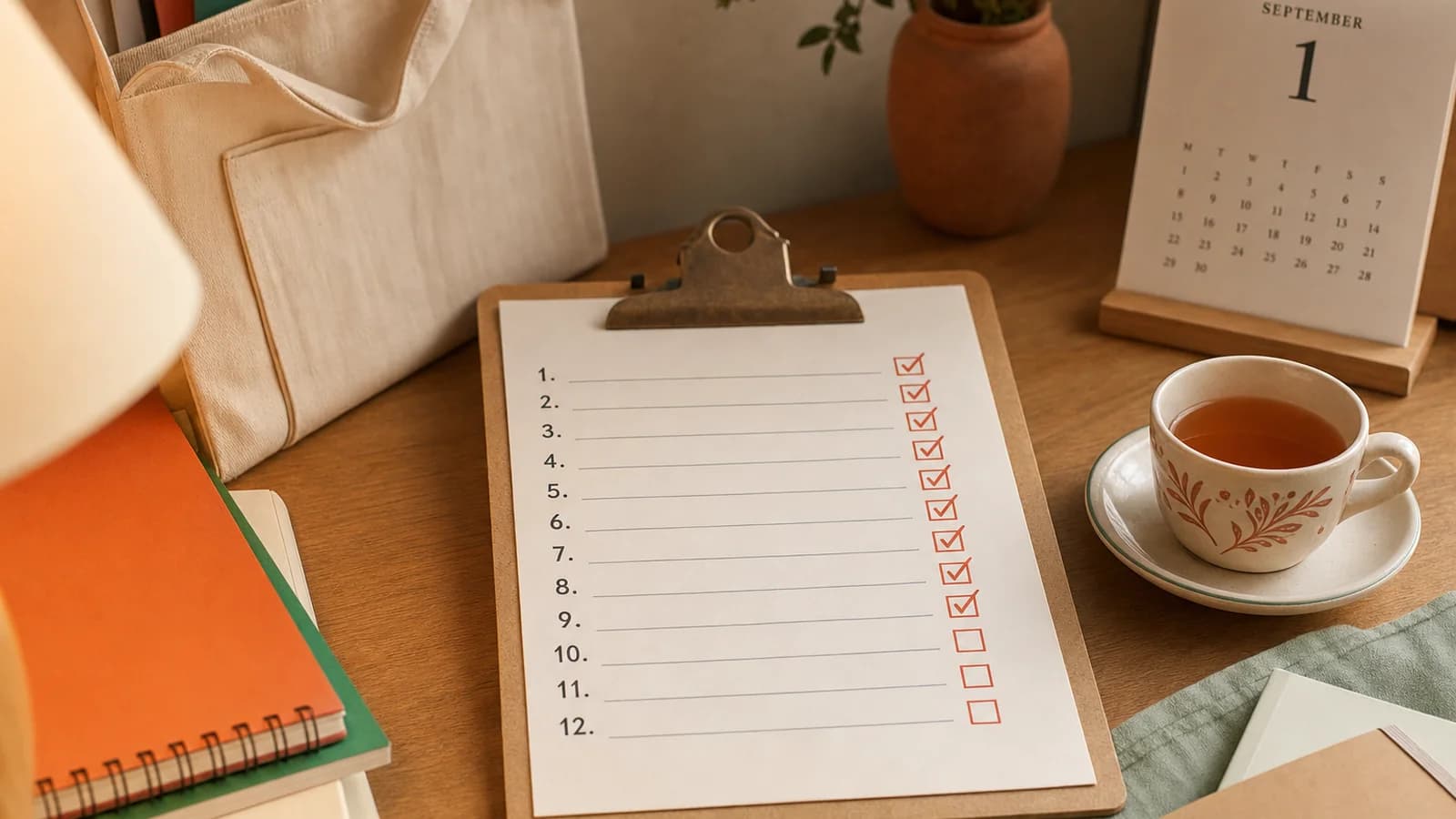 Check-list veille de rentrée - 12 items à boucler dimanche soir - couverture