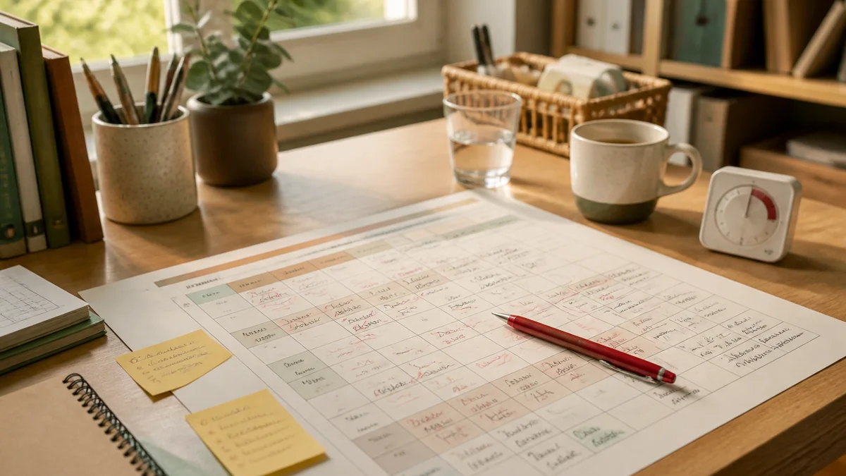 Même trame CE1 trente minutes plus tard, lignes biffées et réécrites au stylo rouge avec annotations spécifiques à la classe