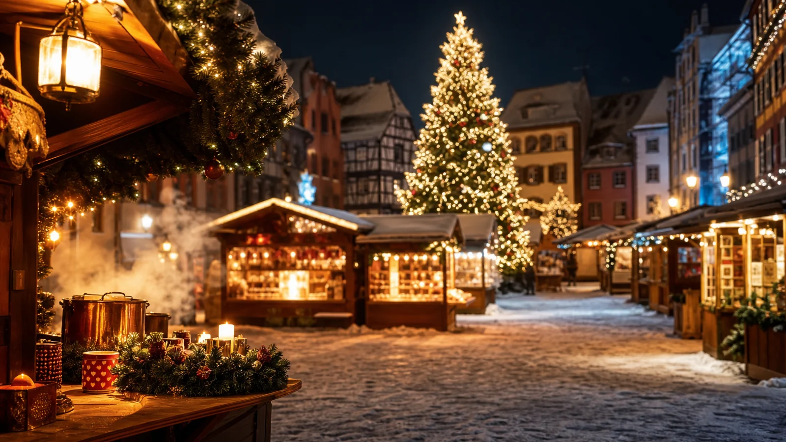 Illustration vacances de Noël - vue d'ensemble