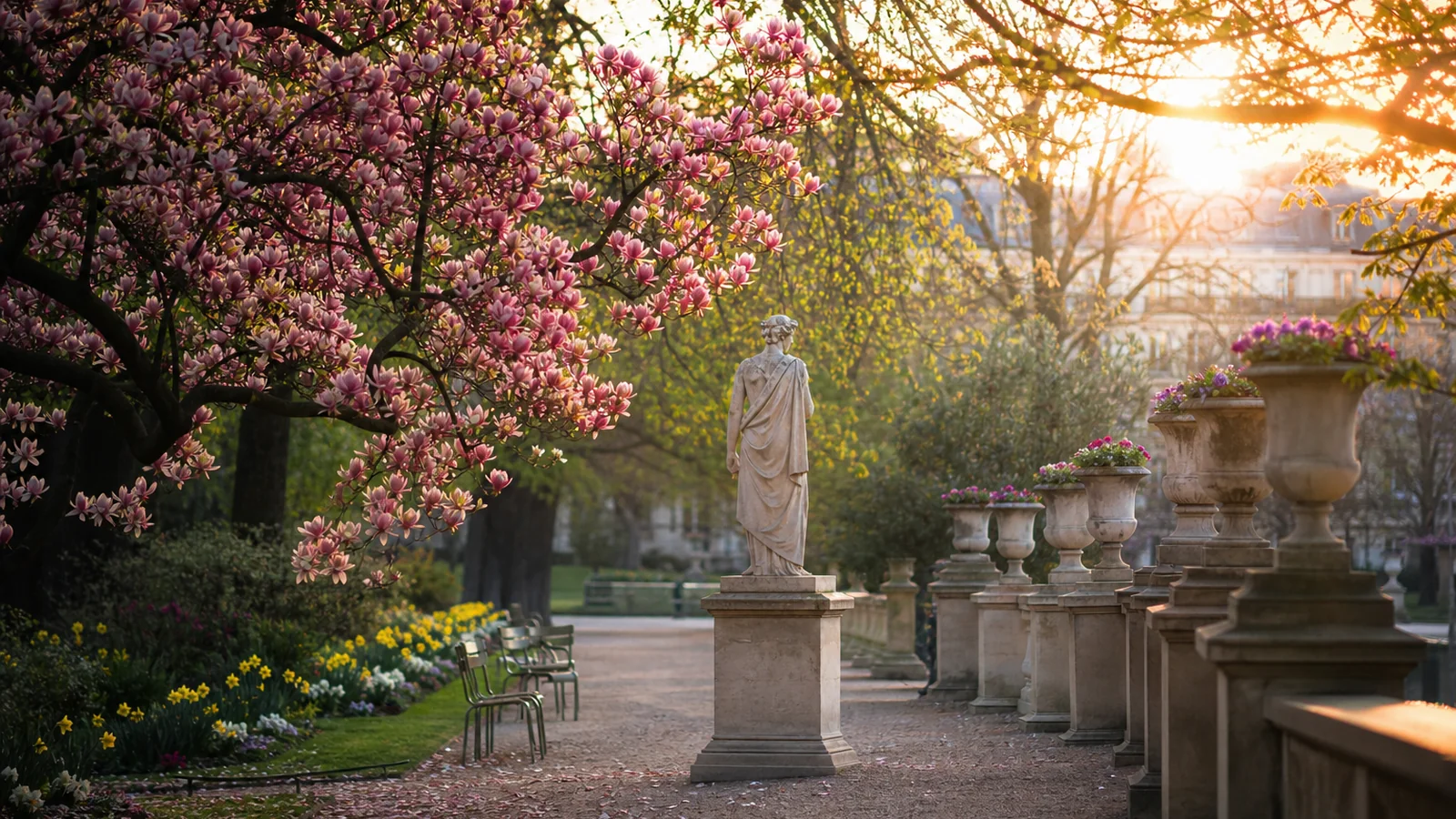 Illustration vacances de printemps - vue d'ensemble